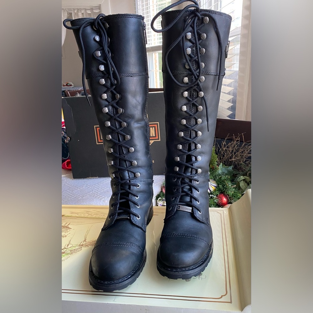 Harley Davidson Womens Leather Motorcycle Boots